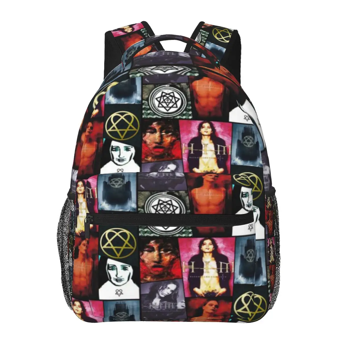 Him Band Album Cover Collage Heartagram Ville Valo Cover One Casual Backpack
