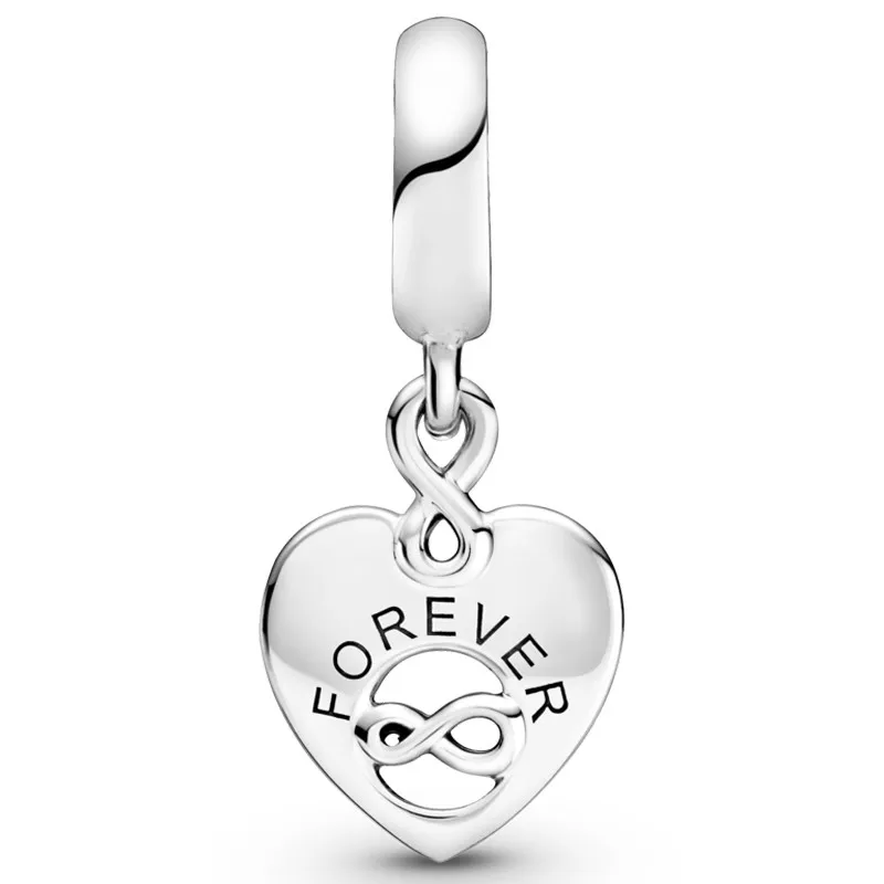 Original Friends Forever Heart Ciondola Perline Charm Fit Pandora Women 925 Sterling Silver Bracciale Bangle Jewelry