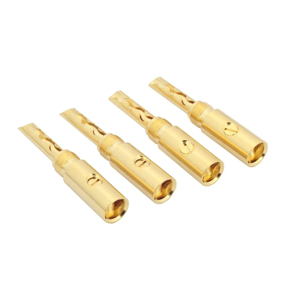 Hifi Mps Shark-0.6 Hifi Speaker Banana Plugs Audio Di Rame Puro Martinetti Connettore 24K Oro Placcato Amplificatore Altoparlante Connettore