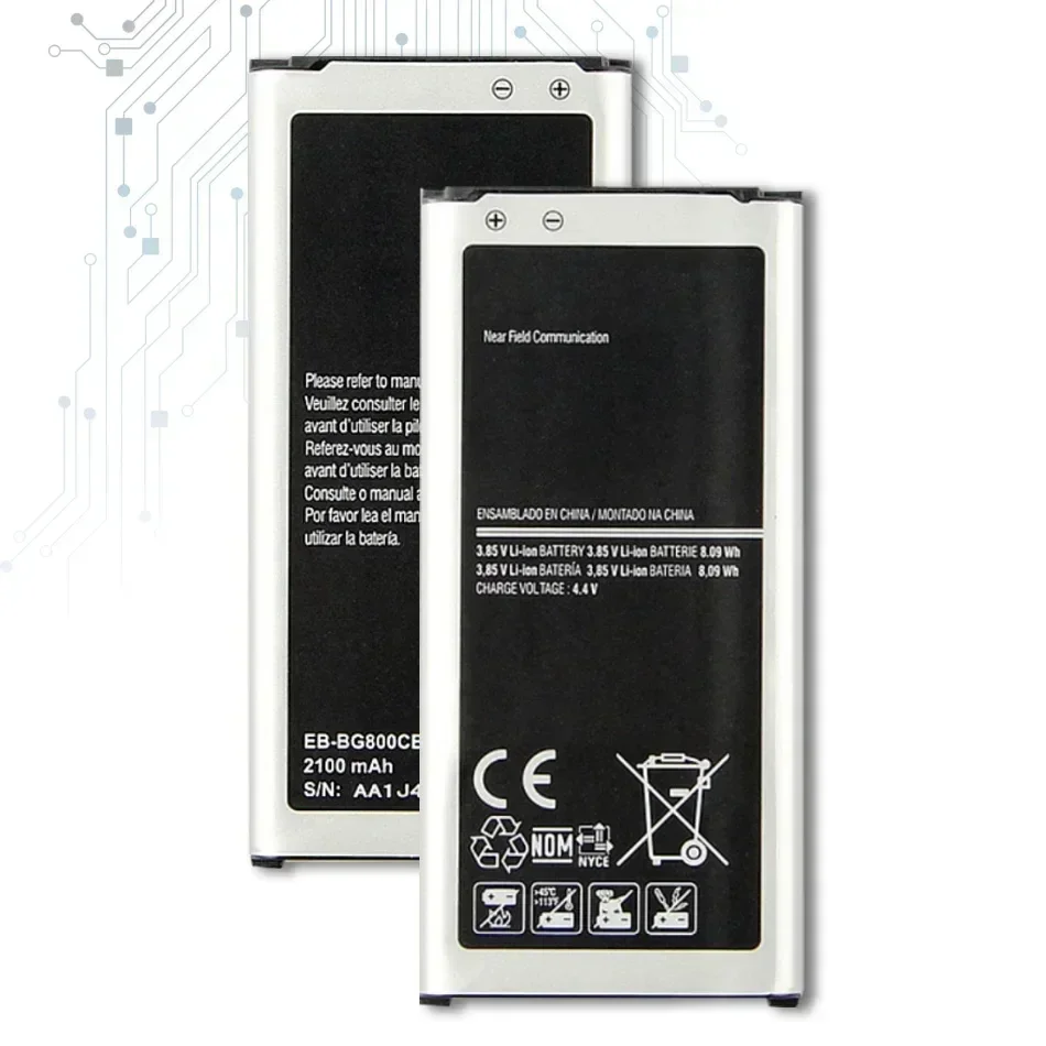 Batteria Per Samsung Galaxy S5 Mini, Eb-Bg800Bbe, 2100Mah, Codice Traccia, G800F, G800H S5Mini