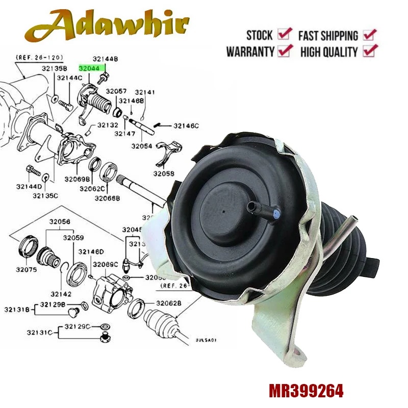 Attuatore Frizione Ruota Libera Per Pajero Pinin Montero Io 4 G93 4 G94 H65 H76 Oem Mr399264