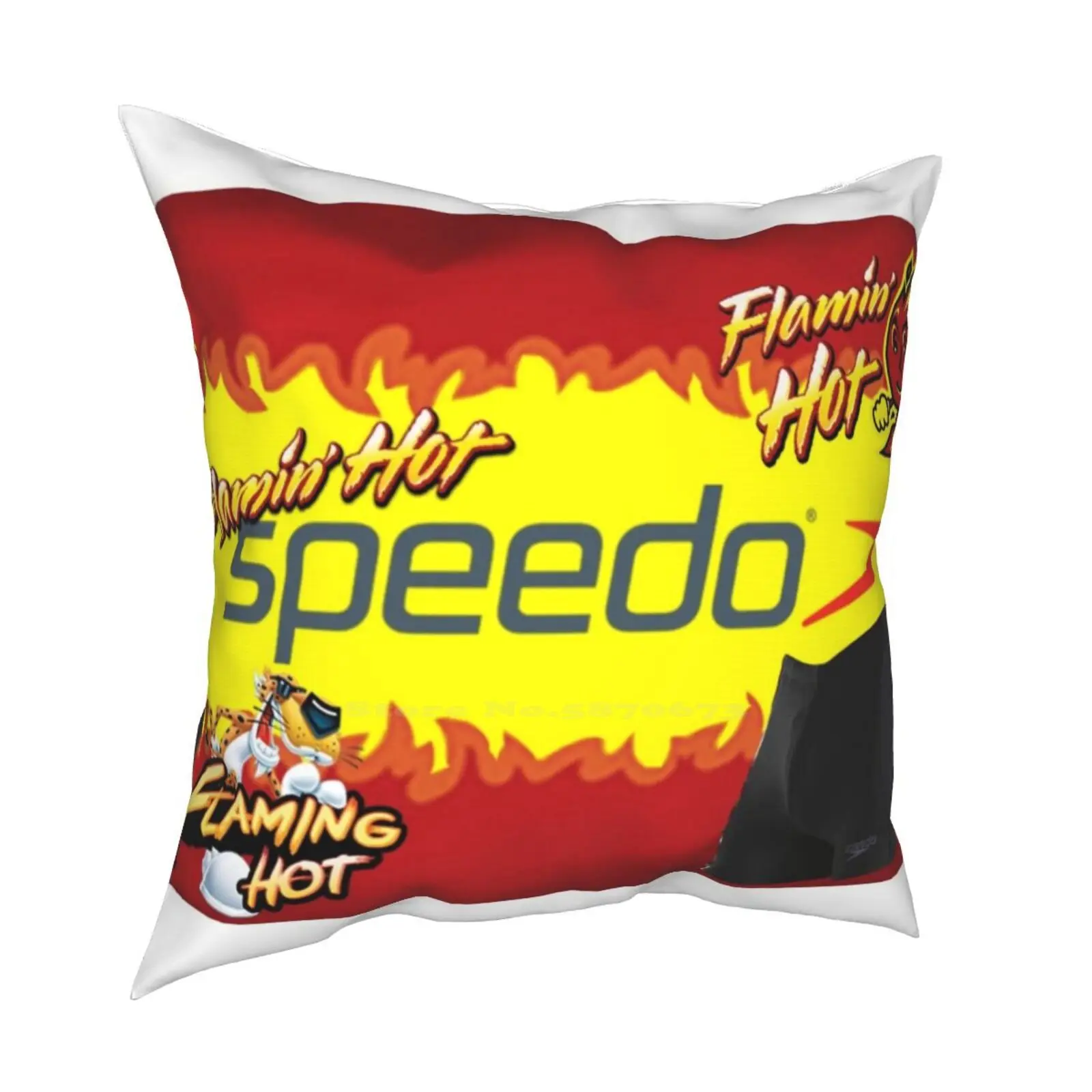 Flamin'Hot Speedo Home Divano Vita Per Auto Tiro Federa Flamin Fiammeggiante Hot Speedo Cheetos Patatine Fritte Cibo Affamato Mangiare Pantaloncini