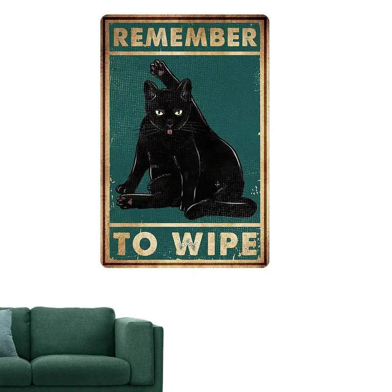 Black Cat Tin Sign Black Cat Metal Sign Decorazione Per La Casa Hang Decoration Black Cat Decor Cat Lover Gift For Friends And Family