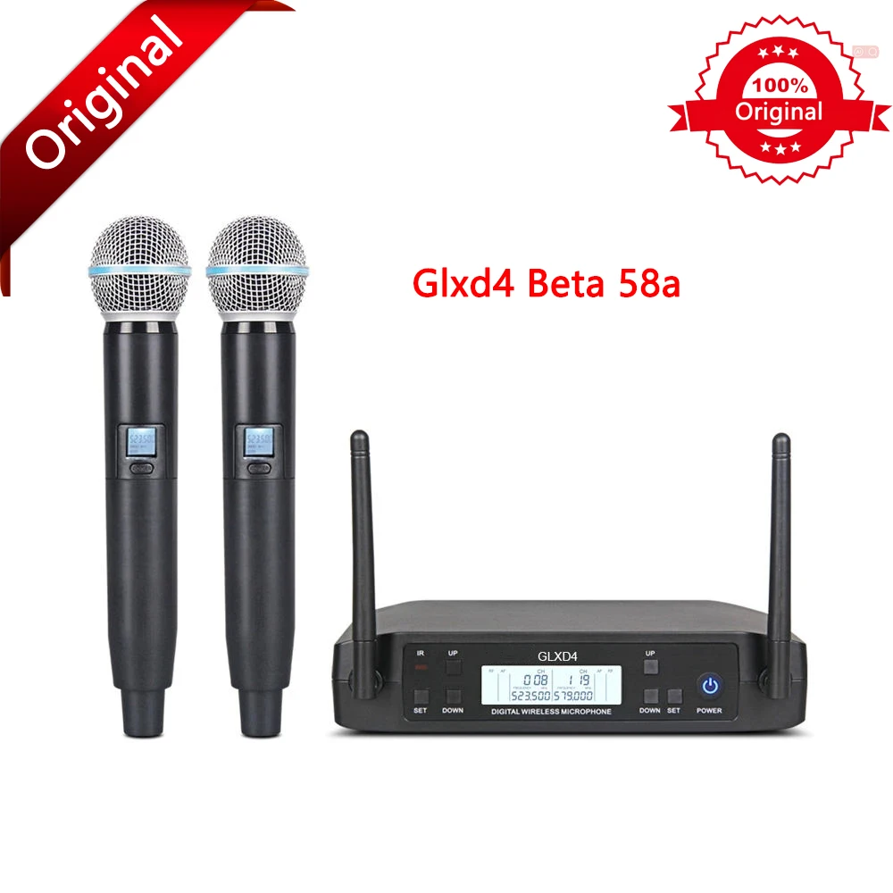 Nuovo Sistema Wireless A Distanza Glxd4 Beta 58A Canto Ad Altissima Frequenza Professionale Dinamico Per Microfono Wireless Shure