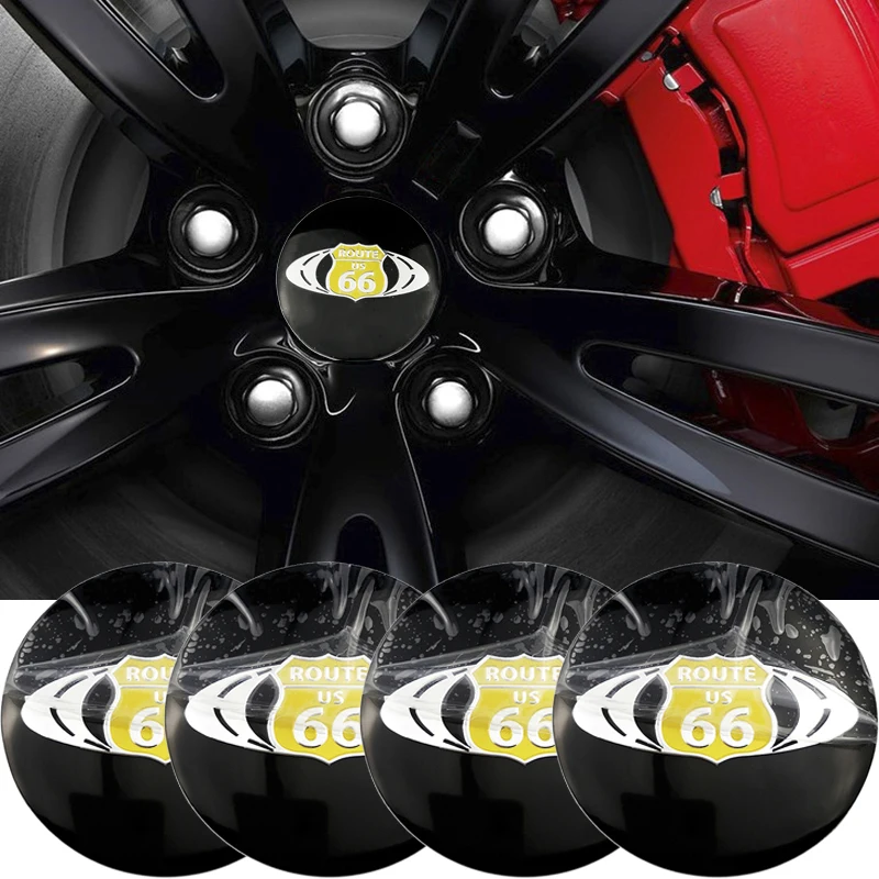 4Pcs Car Wheel Center Emblem Stickers Decorazione Del Mozzo Per Cadillac Volkswagen Audi Suzuki Jeep Peugeot Jaguar Ford Nissan Mazda