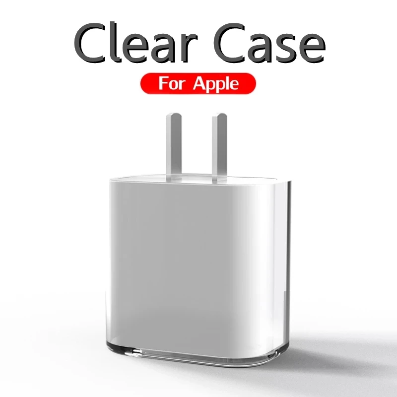 Trasparente Tpu Soft Charger Protector Cover Per Iphone 18W 20W 5W Fast Charger Adapter Sleeve Per Apple Ipad Ios Charger Case