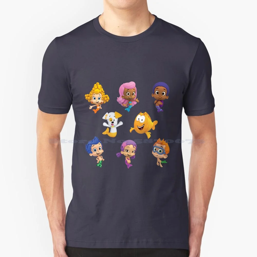 All Bubble Guppies Together/Cartoon/Sirene/Maglietta Per Bambini 100% Cotton Tee Bubble Guppies Sirene Cartoon Nick Jr Kids