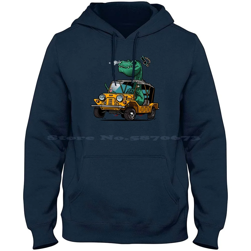 Dino Moking 100% Cotone Felpa Con Cappuccio Dino Mini Moke Utility Vehicle Cartoon