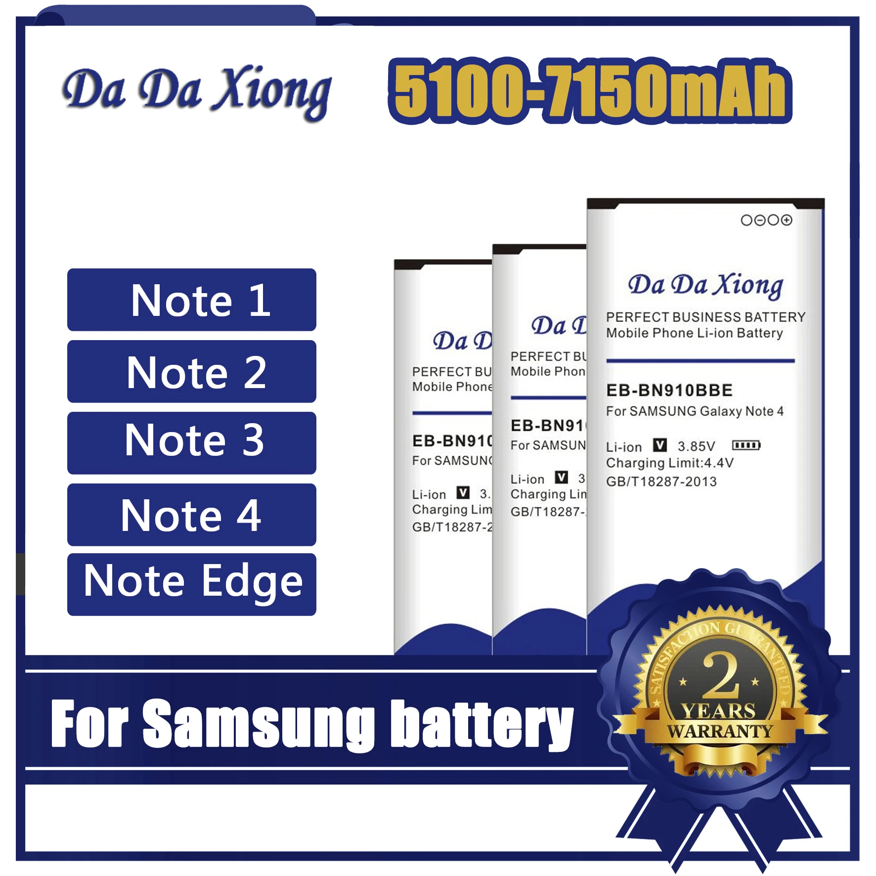 Batteria Ad Alta Capacità Per Samsung Galaxy Note Edge 2 3 4 Sostituzione Telefono Bateria N910H N910A N9150 N915K N7100 E250 N9000