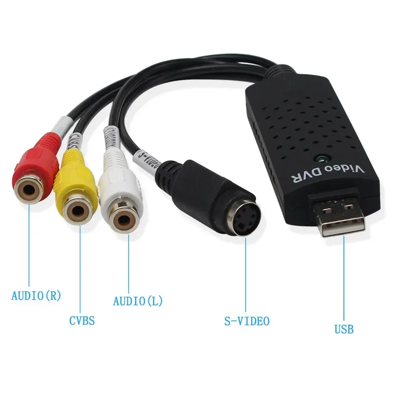 Video Audio Vhs Vcr Usb Video Capture Card To Dvd Converter Capture Card Adapter Usb2.0 Grabber Support Vista Xp Mac Os Windows