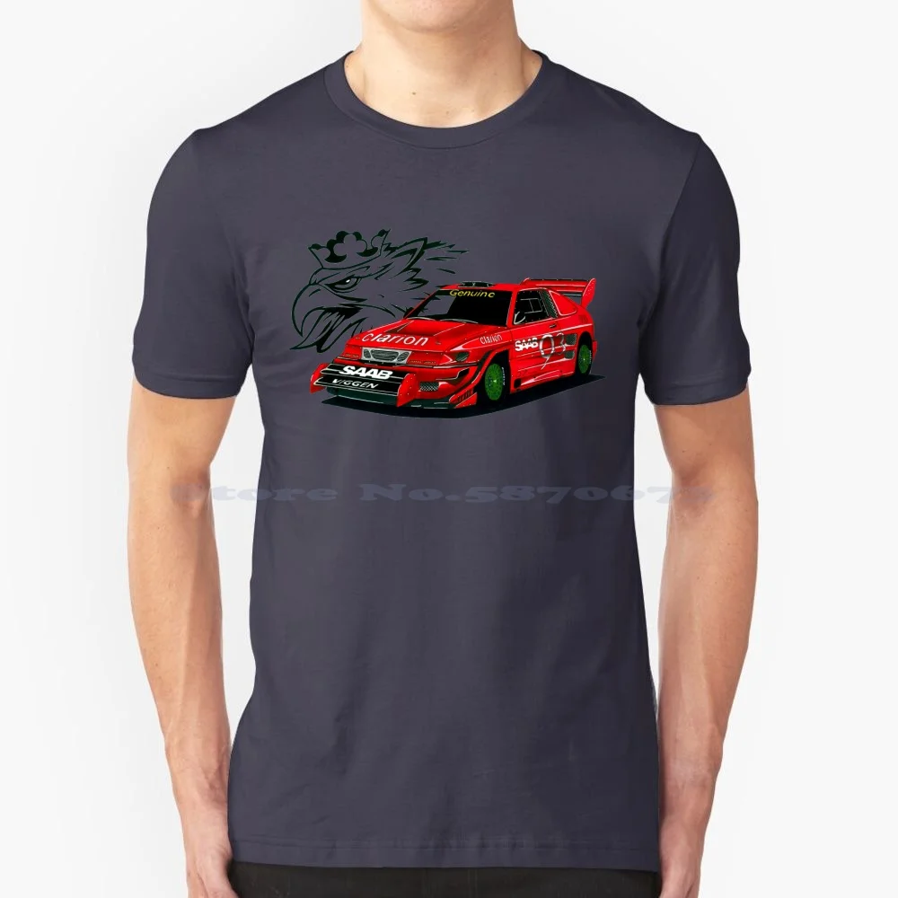 Auto Svedese 9-3 Viggen Hillclimbing Con Maglietta Grifone 100% Cotone Tee Saab Lancia 600 Saab 92X Saab 93 Convertibile Saab 93