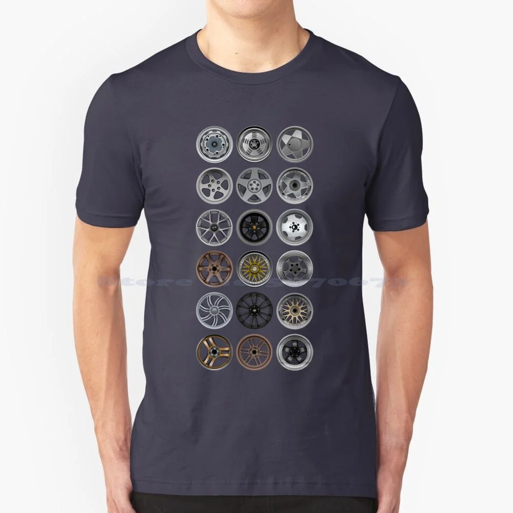 Cerchi Cerchi Cerchi Cerchi | T-Shirt Regalo Perfetto 100% Cotone Tee Work Bbs Rotiform Rays Advan Oz Pagani Ruf Enkei 1552 Auto Automotive
