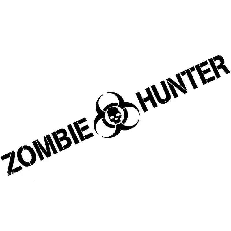 19.5*3.5Cm Zombie Hunter Decalcomania Apocalypse Rash Response Team Car Sticker Car Styling Car Decoration Black/Sliver C8-0339