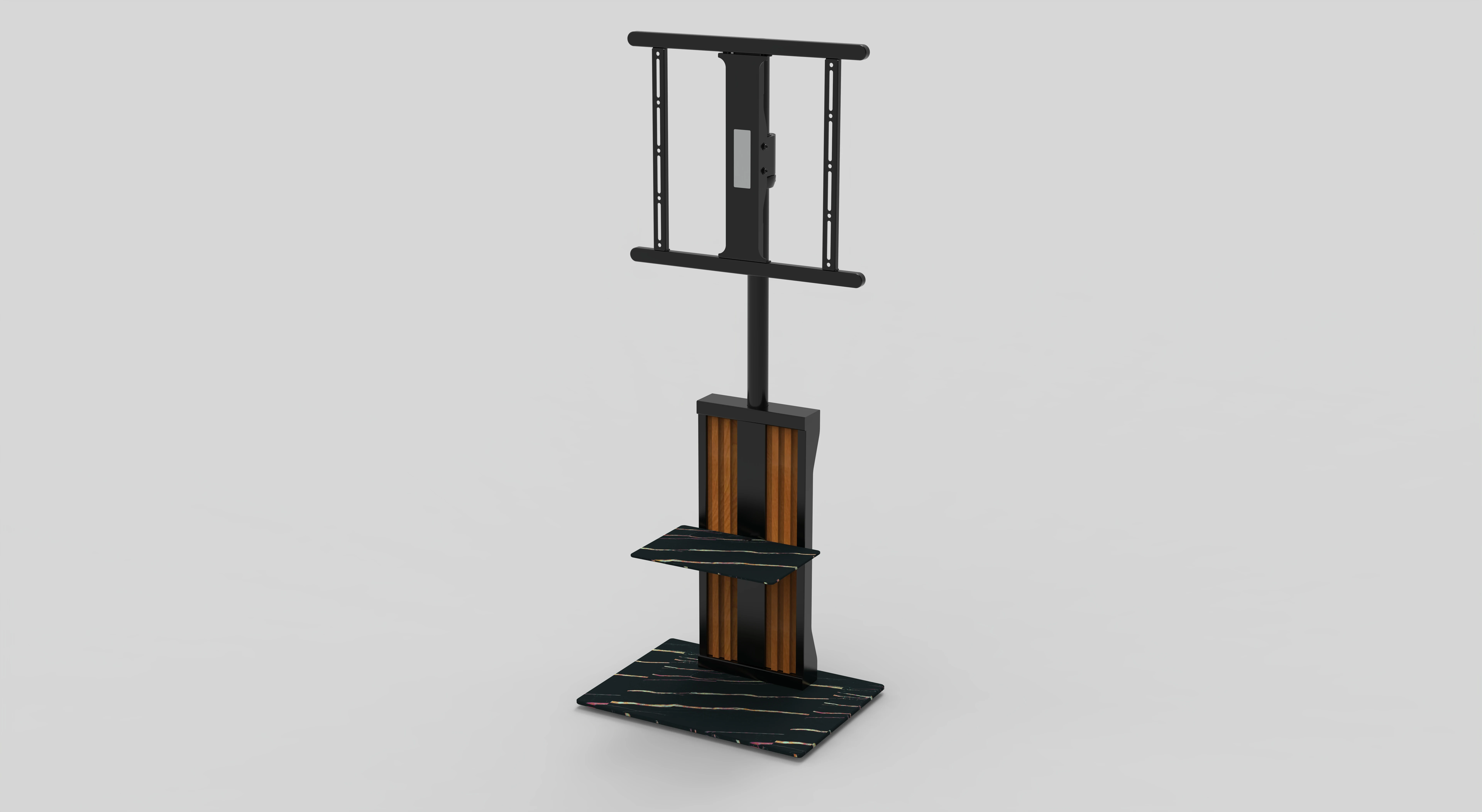 32 "-65" Mobile Regolabile In Altezza Moderna Stazione Di Montaggio Tv Sottile Supporto Da Pavimento Tv Per Tv