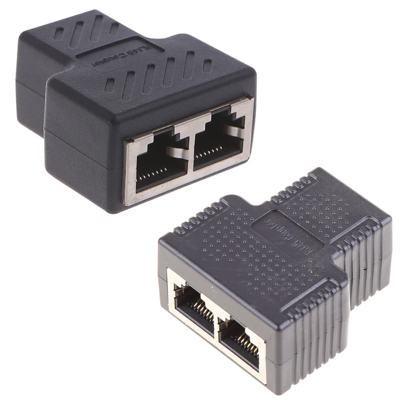 2023 Nuovo Rj45 Splitter Adattatore Del Connettore Da 1 A 2 Modi Ethernet Splitter Accoppiatore Per Gioco Ethernet Per