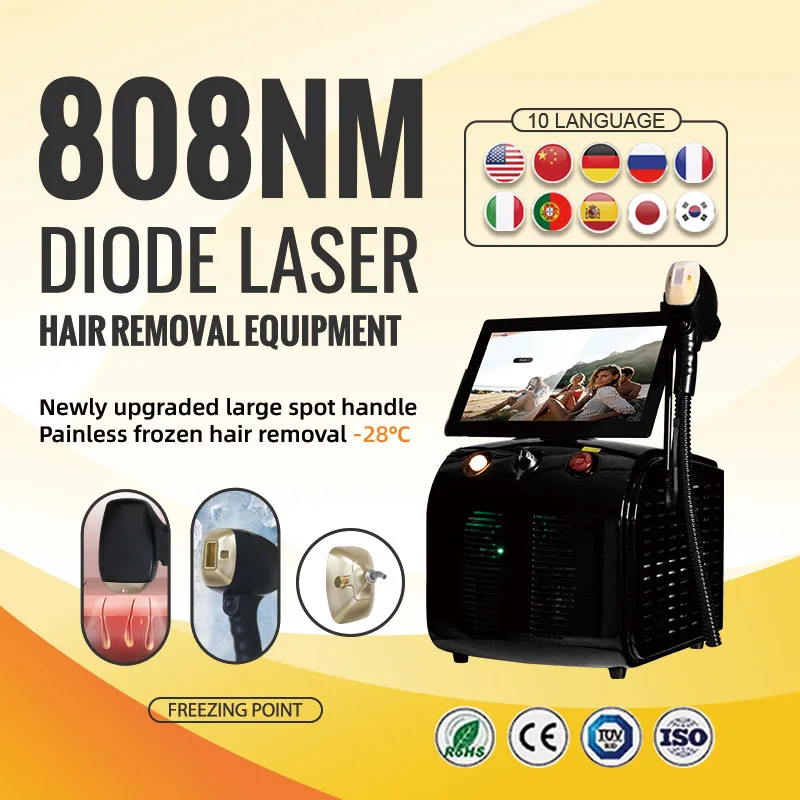 2024 Newst Ice Titanium Diodo Laser Depilazione Epilazione Permanente Laser 755 808 1064 Macchina Per La Depilazione Laser A Diodi