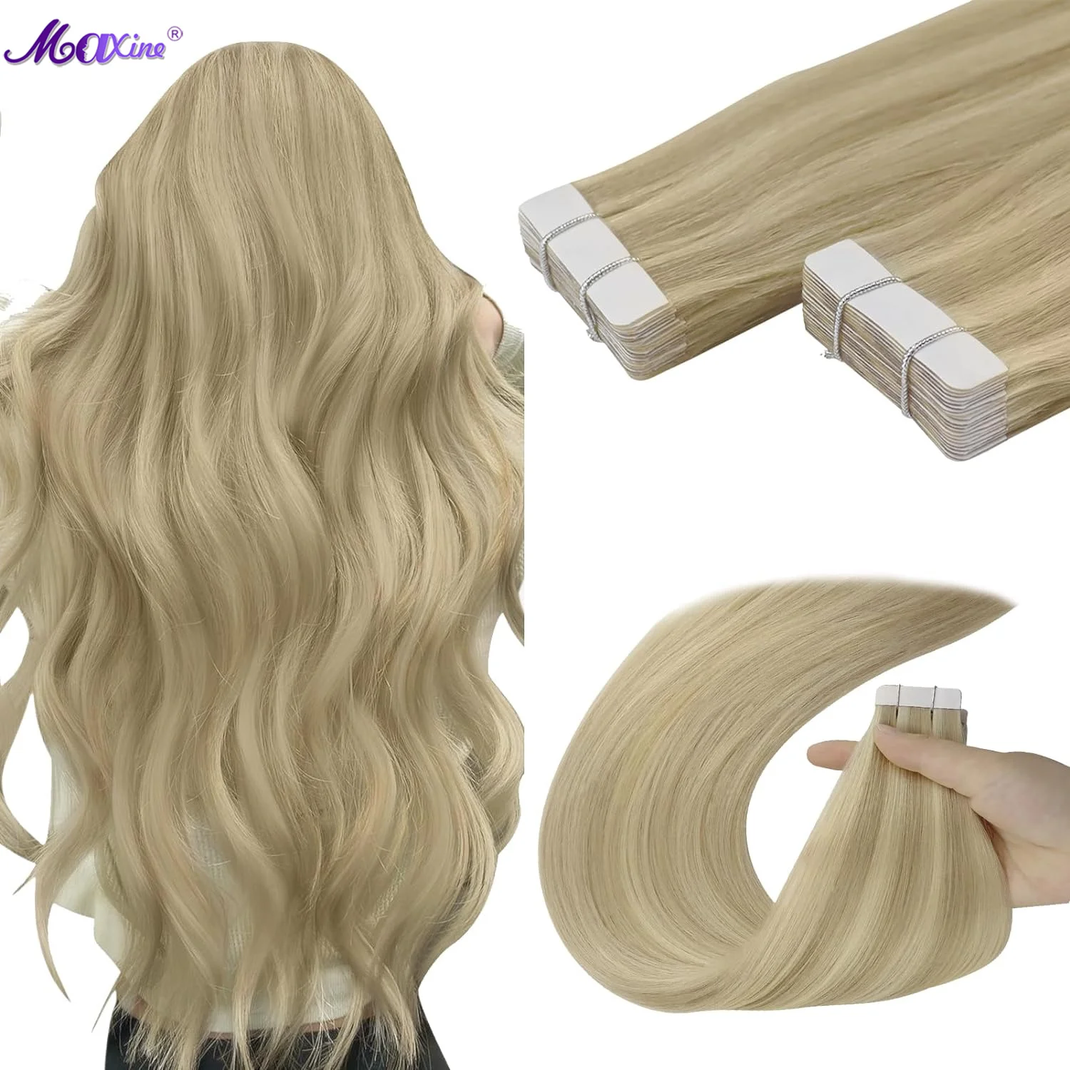Maxine Tape Nelle Estensioni Dei Capelli Umani Ombre Hair Extension Tape Balayage Off Black Ombre Brown E Caramel Brown Tape In Hair