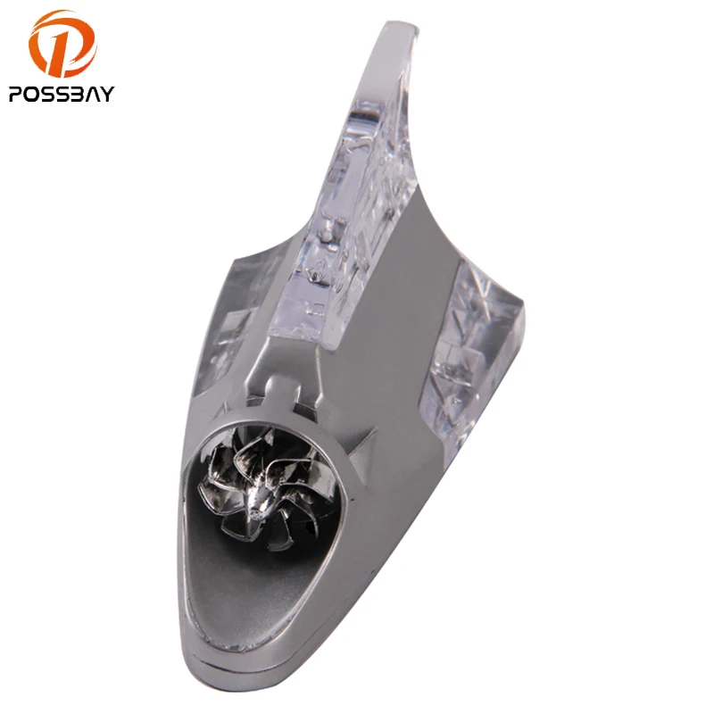 Nuovo Design Accessori Esterni Antenna Con Energia Eolica Led Light Vehicle Truck Auto Suv Universal Antenna Car Decoration Grey