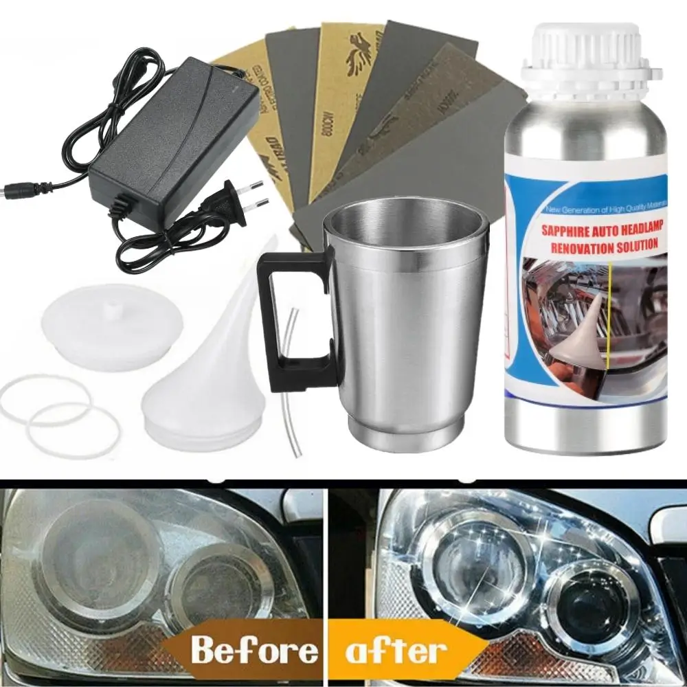 800Ml Fari Polimero Liquido Polacco Fari Restauro Rigenerazione Teiera Lampade Auto Kit Polimero Liquido Per Fari