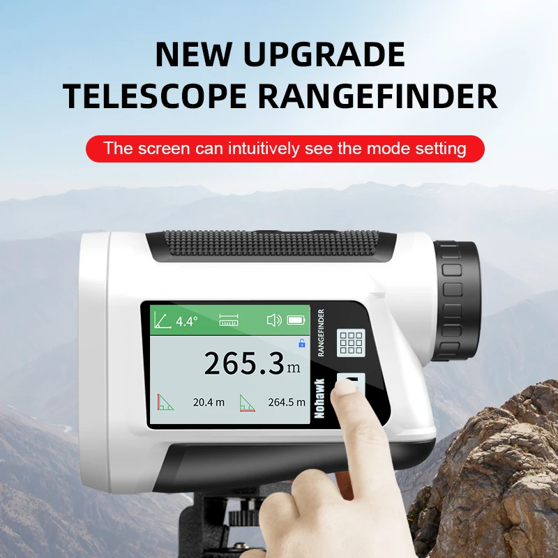 Telemetro Laser Con Display A Schermo Laterale Nohawk Con Serratura A Flagstick Di Compensazione Balistica Da Golf E Funzione Di Memoria A Vibrazione