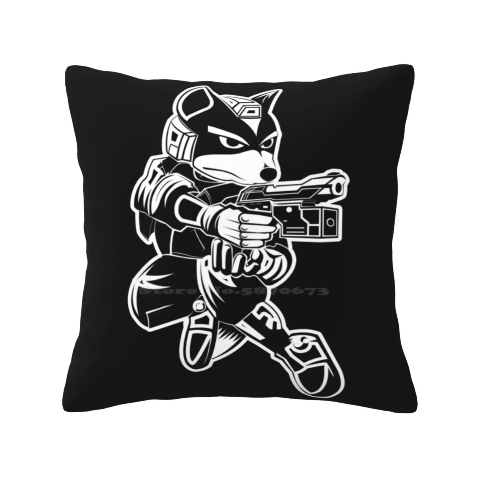 Fox Mccloud 2 Fashion Sofa Throw Pillow Cover Federa Starfox Minimal Simple Vector Gamecube Super Smash Bros Fox Mccloud