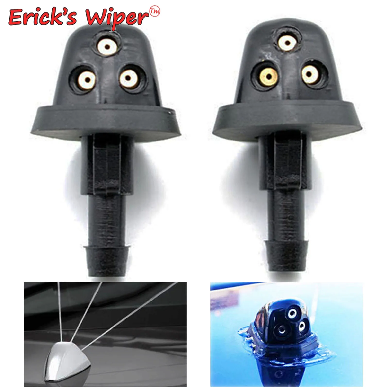 Ener'S Wiper 2 Pz/Lotto Ugello A Getto Per Tergicristallo Anteriore Per Suzuki Grand Vitara Mk2 1998 - 2005