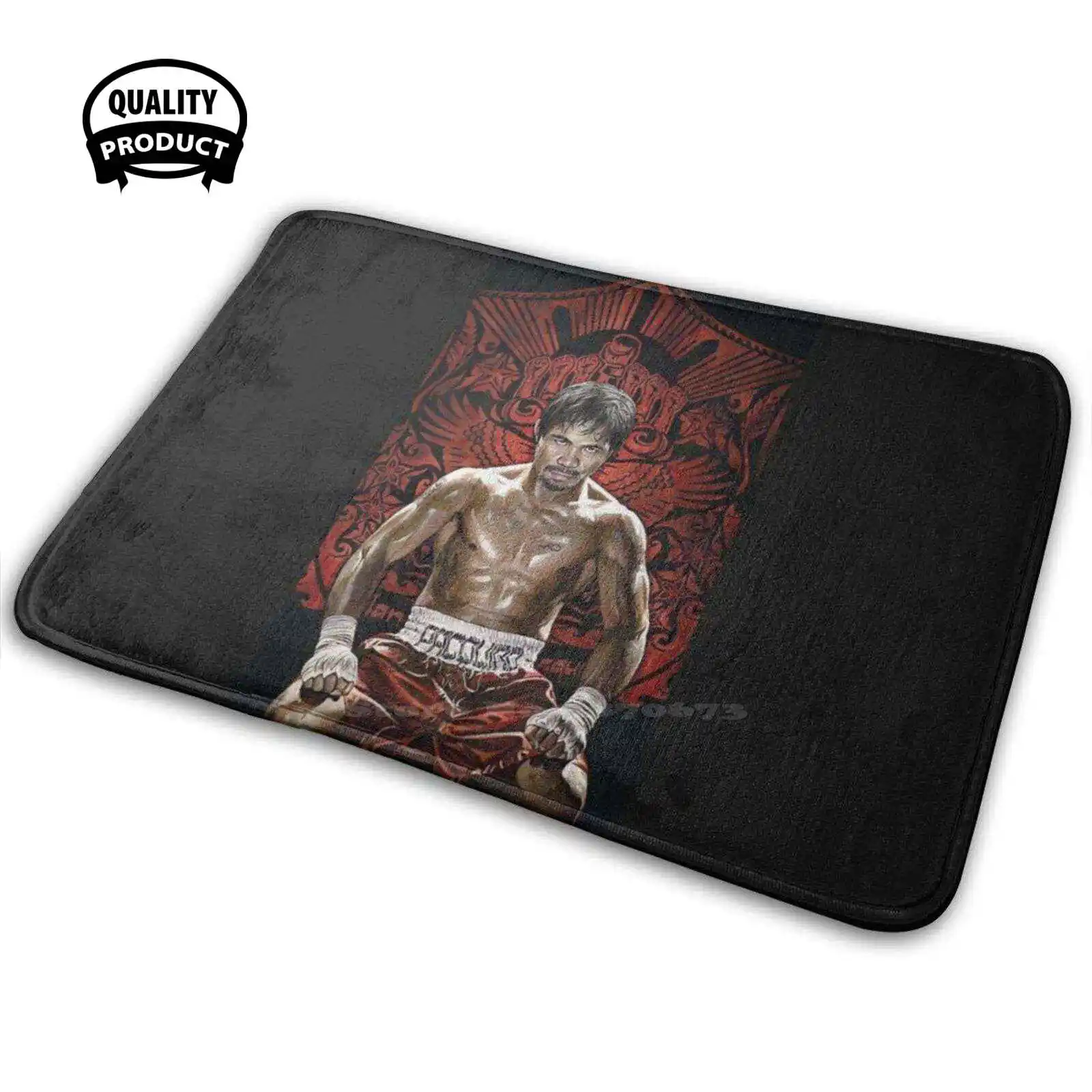 Boxing Art Pacman 3D Articoli Per La Casa Tappetino Tappeto Cuscino Pac Man Boxing World Filippine Pinoy Suns E Stars Mayweather