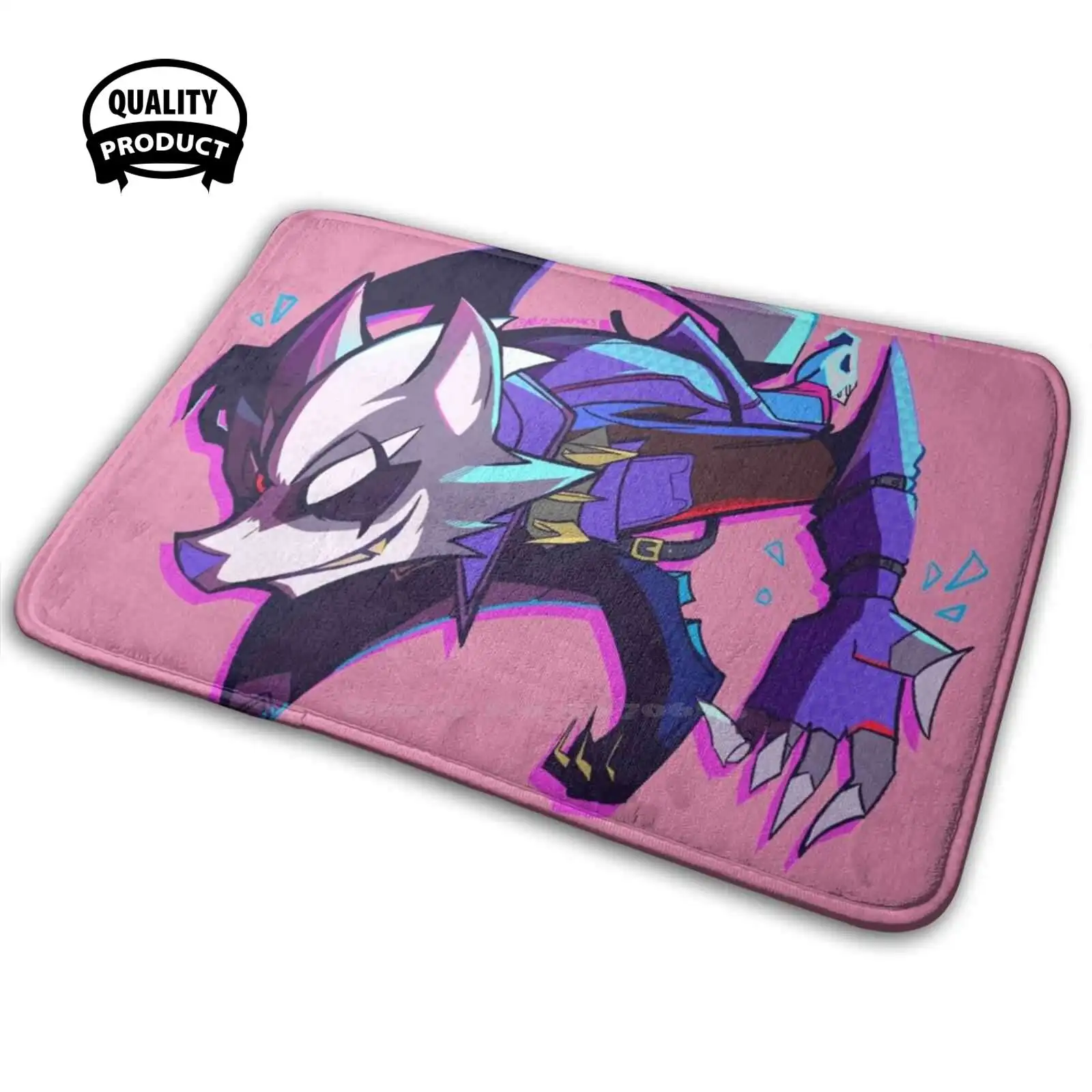 Wolf Soft Interessanti Room Goods Tappeto Tappeto Videogioco Lupo Anime Retro Colori Colorati Super Smash Bros Ultimate Brawl Fantasy