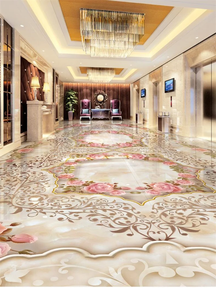 Pittura Per Pavimenti Personalizzata Rilievo In Marmo 3D Giada Parquet Modello In Pietra Piastrella Per Pavimenti Pavimento Autoadesivo Decorazioni Pe