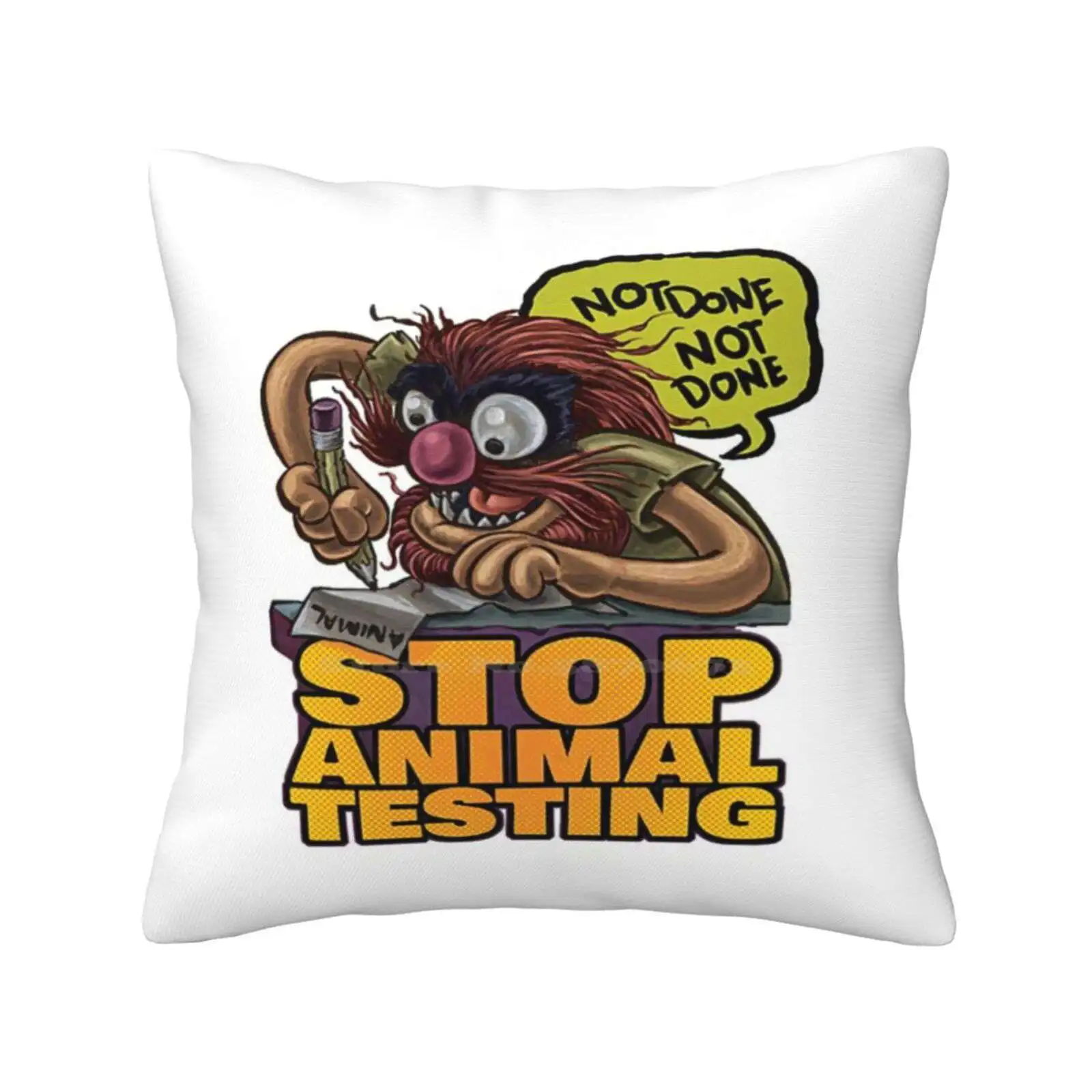 Stop Animal Test Fodera Per Cuscino Hug Federa Animal Show The