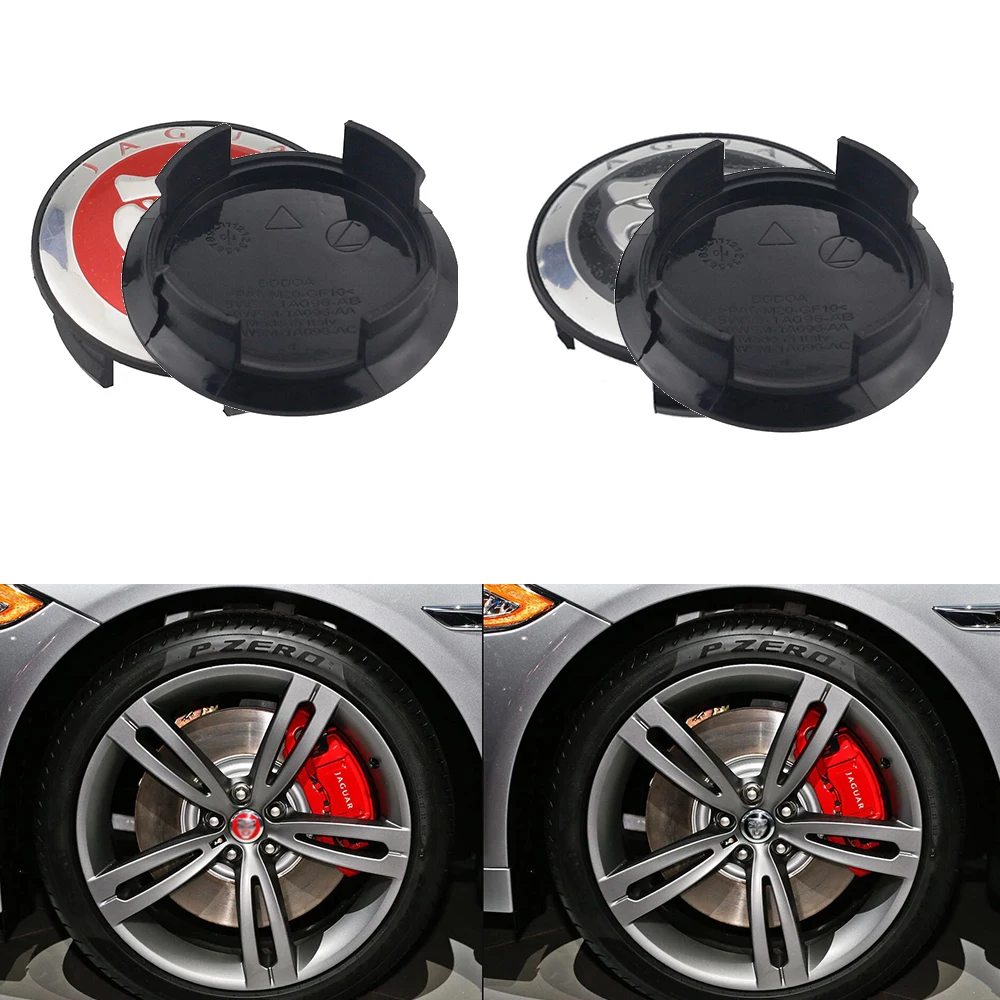 4 Pcs 59Mm Wheel Center Hub Cap Rim Badge Per Jaguar Xf Xj Xjs Xk S-Type X-Type