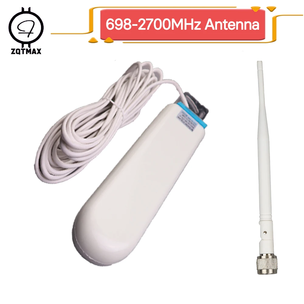 Zqtmax 25Dbi 2G 3G 4G Antenna For Cellular Phone Gsm Cdma Dcs Wcdma 700 800 850 900 1700 1800 1900 2100 2600 Signal Booster