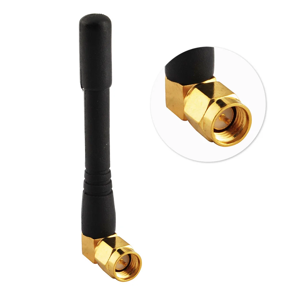 Superbat 2 Pz/Lotto Gsm Gprs 900Mhz/1800Mhz Antenna Omnidirezionale In Gomma Antenna Booster 60Mm Nero Sma Maschio Connettore Ra