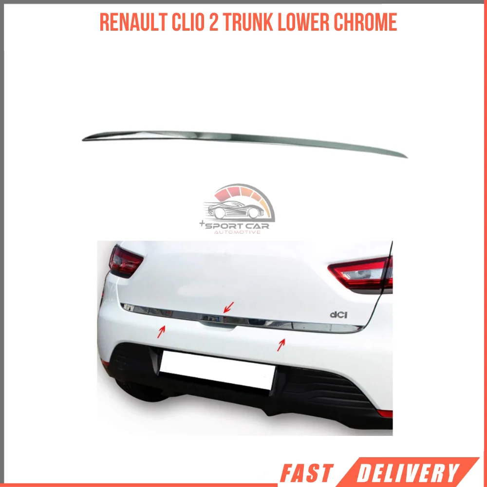 Per Renault Clio 4 Chrome Portellone Tappezzeria Auto Car Shaping Accessorio Sport Di Alta Qualità
