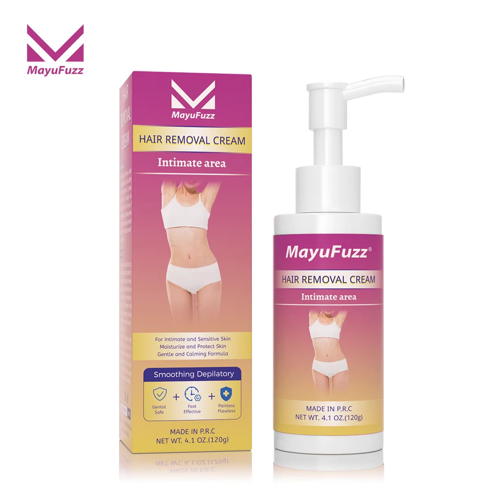 Mayufuzz Crema Depilatoria Per Pelle Sensibile Per Donna Uomo, Gel Depilatore Bikini Indolore, Crema Depilatoria Per Aree Intime