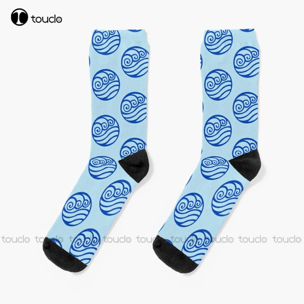 Water - The Last Airbender Socks Womens Black Fun Socks Personalizzato Personalizzato Unisex Adulto Teen Youth Socks 360 ° Stampa Digitale