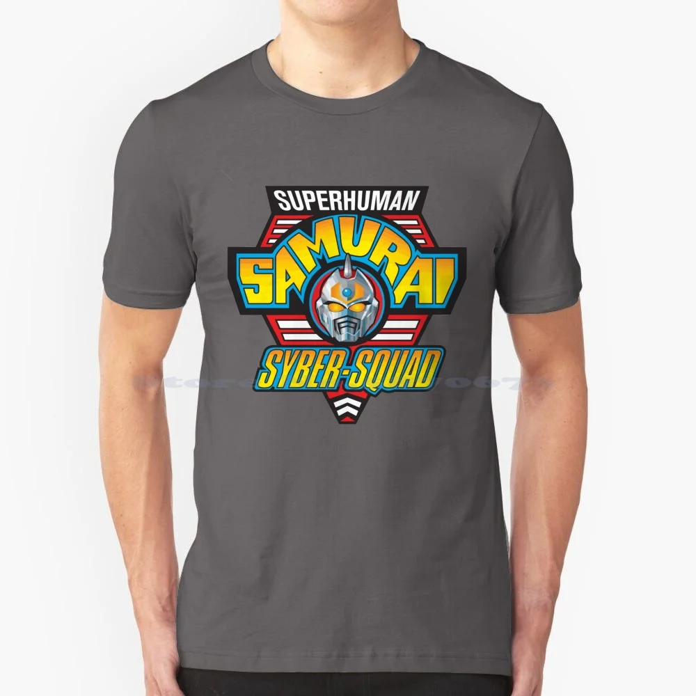 Superhuman Samurai Syber-Squad Logo T Shirt 100% Cotone Tee Superhuman Samurai Syber Squad Super Human Cyber Tokusatsu Ultra