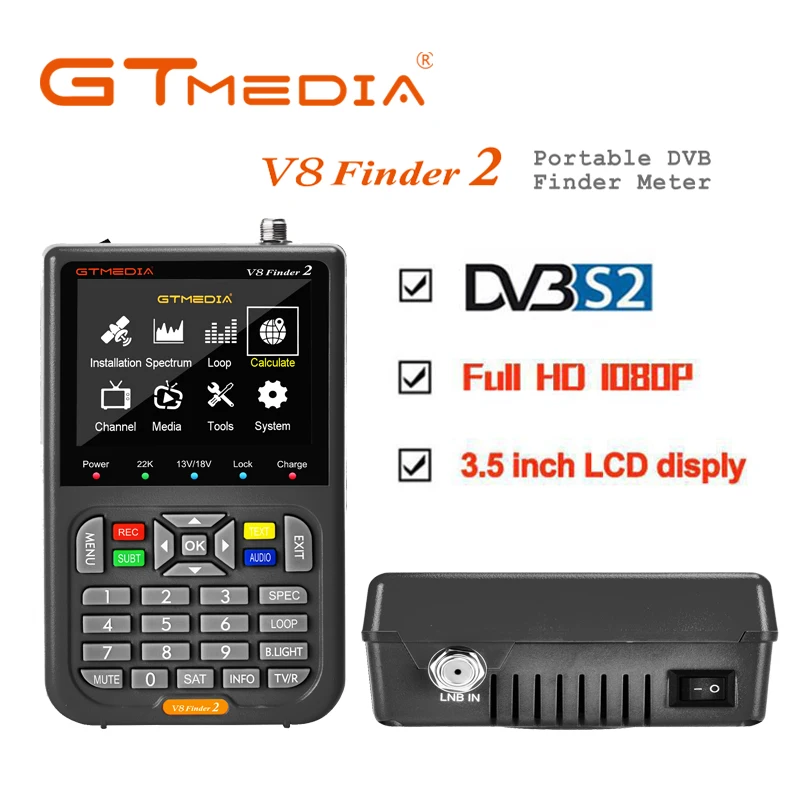 Gtmedia V8 Finder2 Cercatore Di Segnale Satellitare Sat Aide Fta Dvb-S/S2/S2X 1080P Ricevitore Hd Ws-6933 Ws-6980 Ws-6906