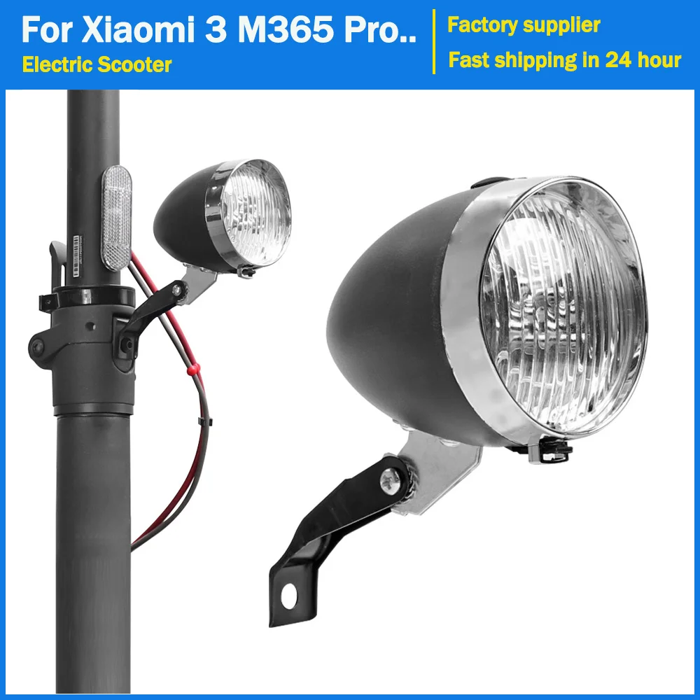 Fendinebbia Anteriore Lampada Di Sicurezza Scooter Elettrico Luce 3 Led Retro Classic Bike Faro Per Xiaomi M365 Mi3 Pro2 Pro Retro Head Light