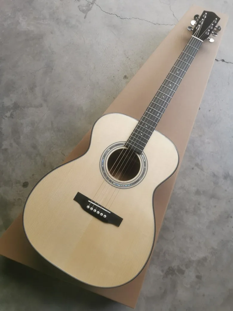 All Solid Wood Om Barrels High Configuration Black Finger Folk Acoustic Guitar