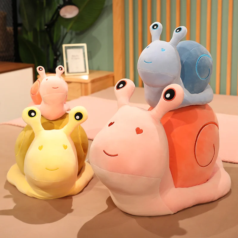 20-60Cm Kawaii Animal Peluche Cute Snail Doll Toys Peluche Comfort Soft Pillow Juguetes Decorazione Della Casa Baby Room Regali Per Bambini