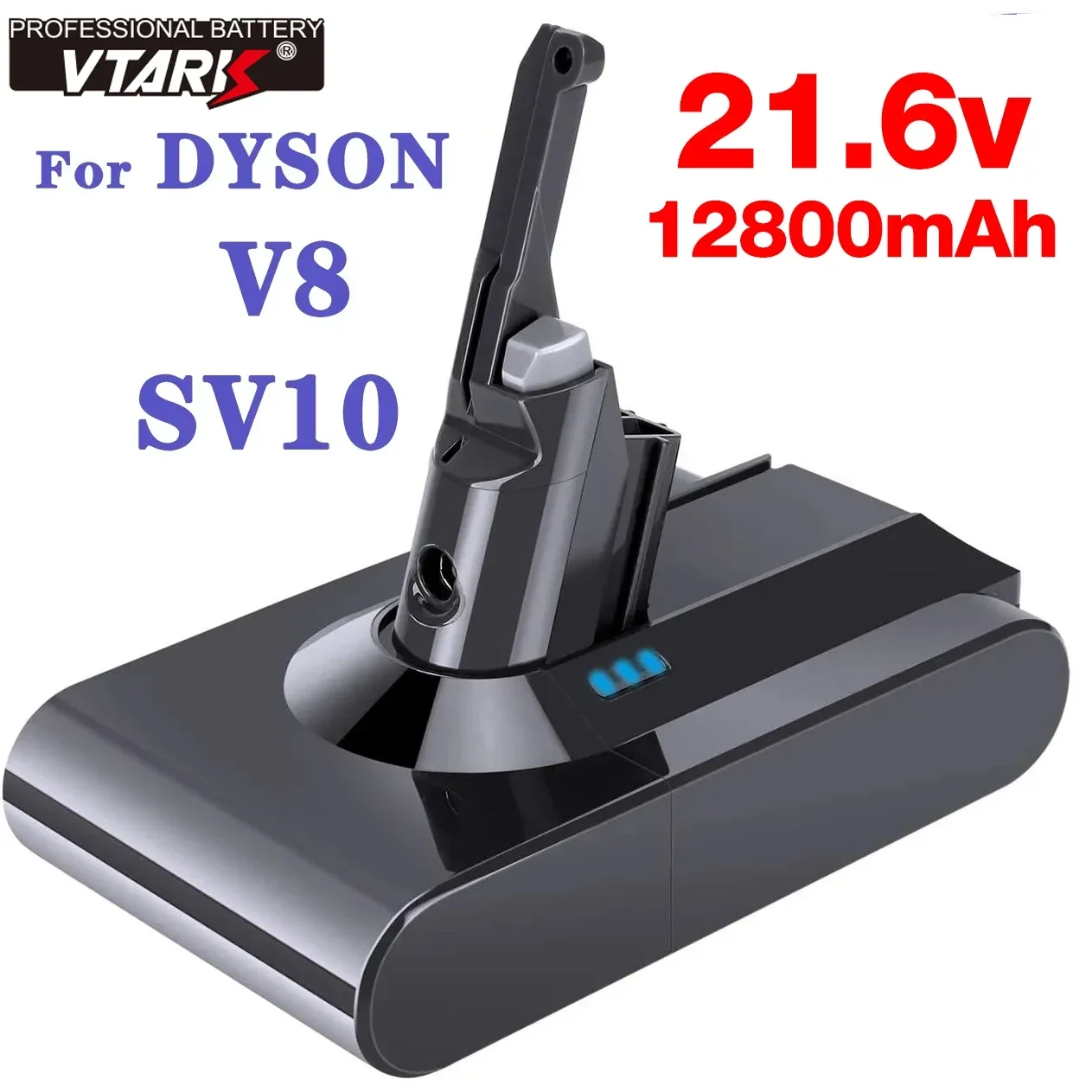 Potente Batteria Di Ricambio Per Dyson V8 Absolute Fluffy Sv10 Cordless Vacuum - 21.6V 12.8Ah Li-Ion