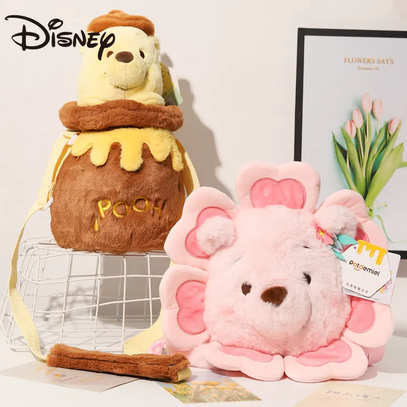 Miniso Disney Genuine Winnie The Pooh Pop Pooh Bee Pot Cherry Blossom Winnie The Pooh Borsa A Tracolla Portatile In Peluche