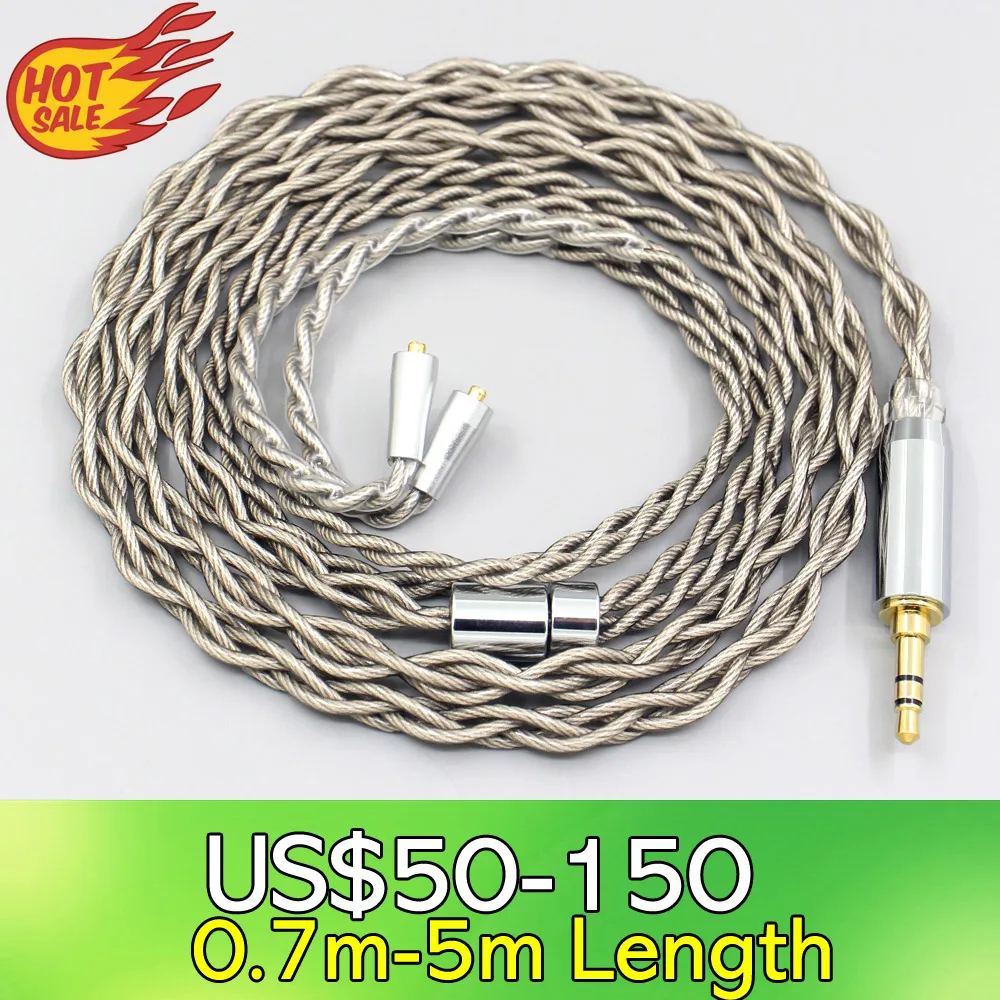 99% Argento Puro + Grafene Cavo Auricolare Scudo Placcato Argento Per Westone W40 W50 W60 Um10 Um20 Um30 Um40 Um50 Pro Ln007929