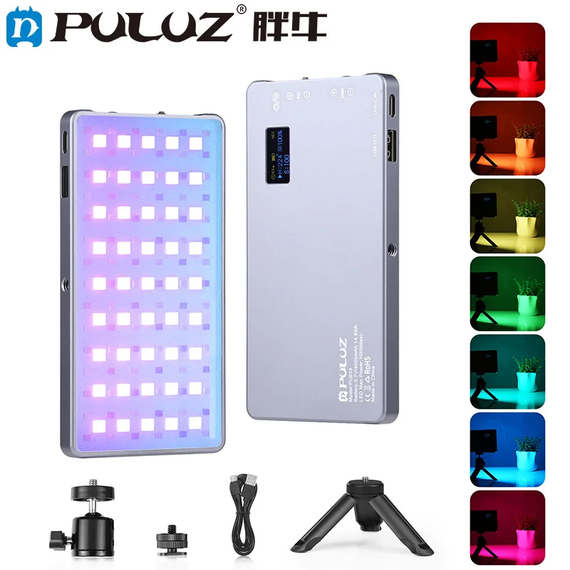 Puluz Fat Cow Led Full Color Photography Light Rgb Soft Light Videocamera Pocket Light
