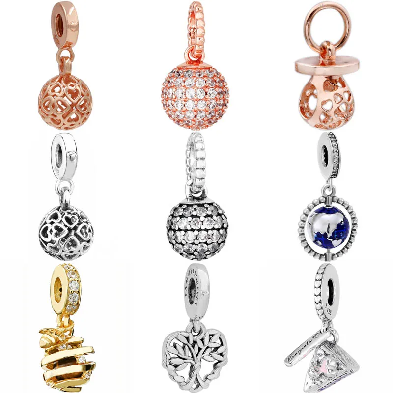 Ball Spinning Globe Sweet As Honey Celebration Cake Ciondolo Beads 925 Sterling Silver Charms Fit Fashion Bracciale Gioielli Fai Da Te