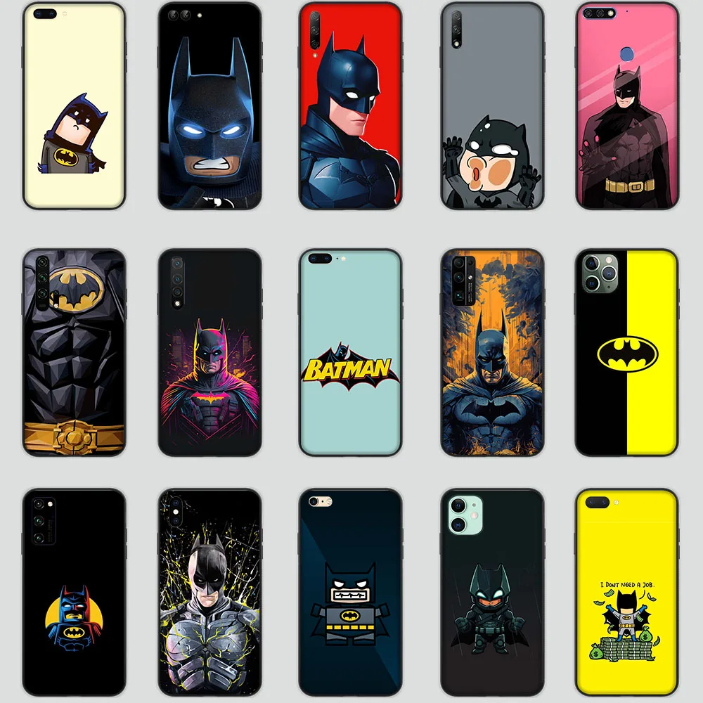 Mt-73 Custodia Batman Per Xiaomi Redmi Note 8 A2 A3 Lite 6 6A 8 8A 8T S2 12 Pro Cover Nera