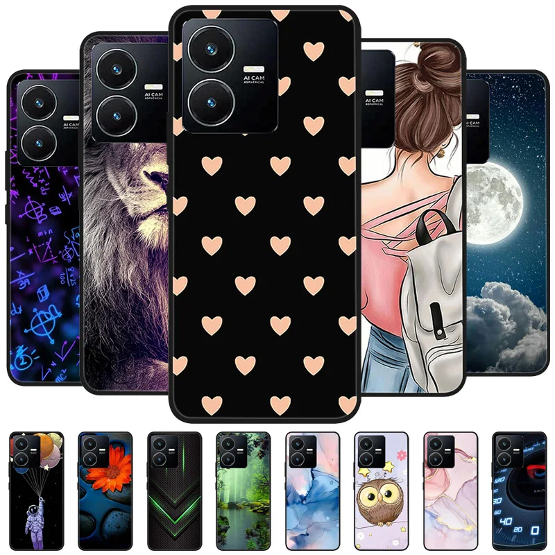 Custodia Per Vivo Y22 Coque Vivo Y22S Matte Tpu Custodia Morbida In Silicone Funda Per Vivo Y22S 2022 Marble Capa Cover Paraurti Shell