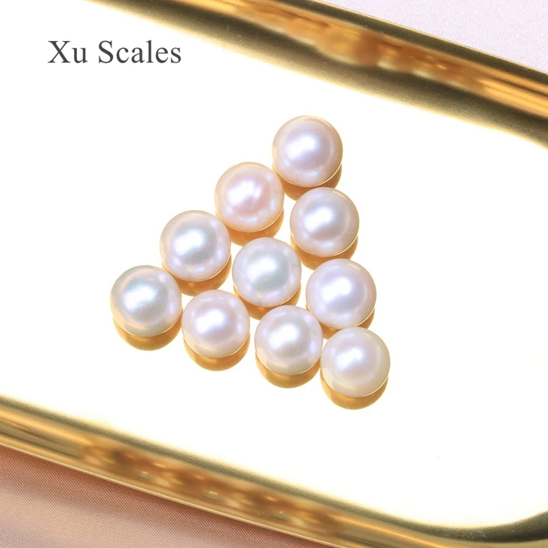 L'Acqua Dolce Naturale Edison Round Pearl 11-12Mm Bright Aurora White Loose Pearl Anello Pendente Fai Da Te All'Ingrosso Può Essere Perforato