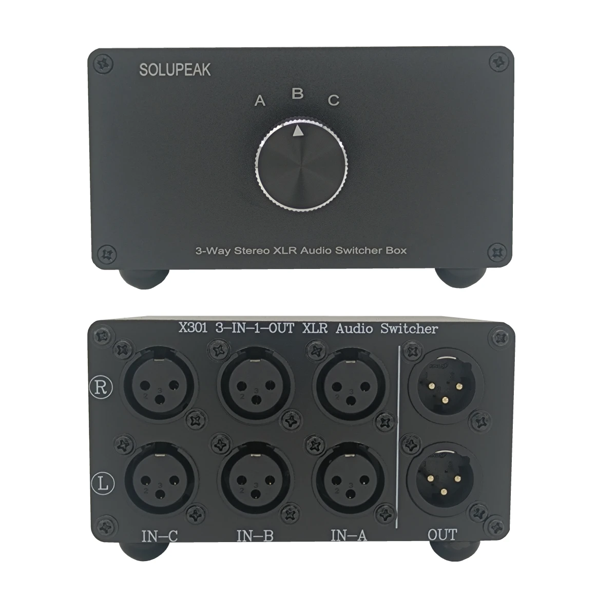 3 In 1 Out Audio Switcher Xlr Switch Box 3 Vie Stereo Balance Source Input Signal Selector Splitter Passivo Per Hifi